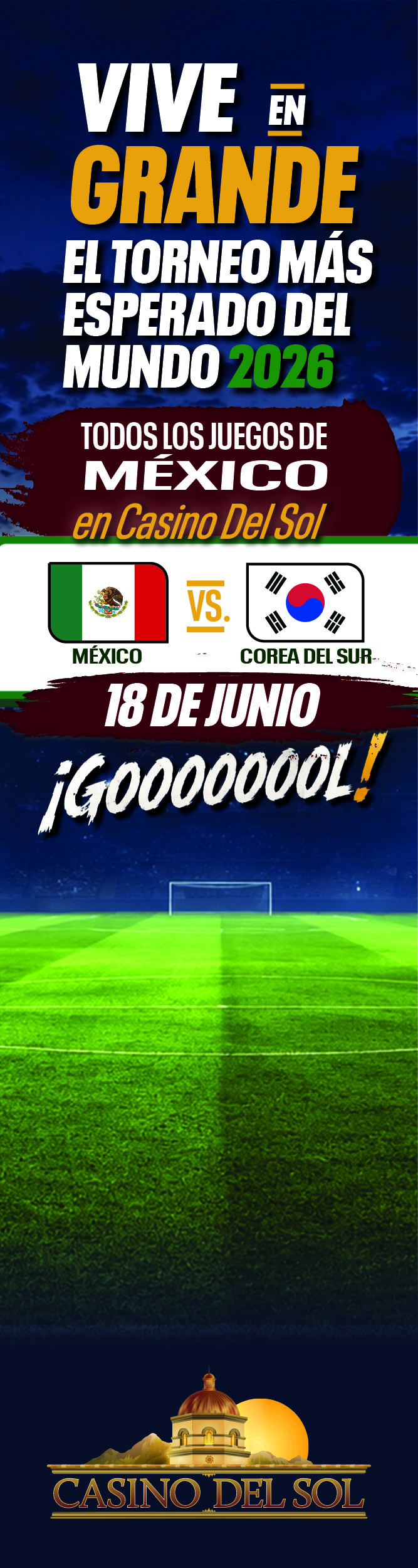 Baner lateral casino del sol mundial