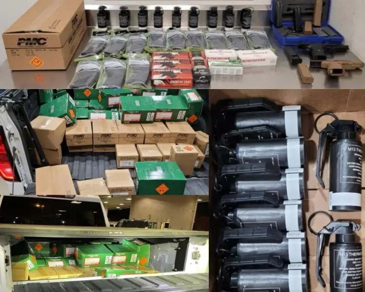 Aseguran más de 50 mil municiones en garita de Arizona