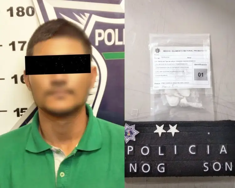 Detienen a conductor por exceso de velocidad y le encuentran narcóticos