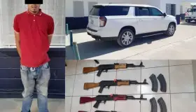 Cae joven estadounidense con arsenal en la Puerta de México