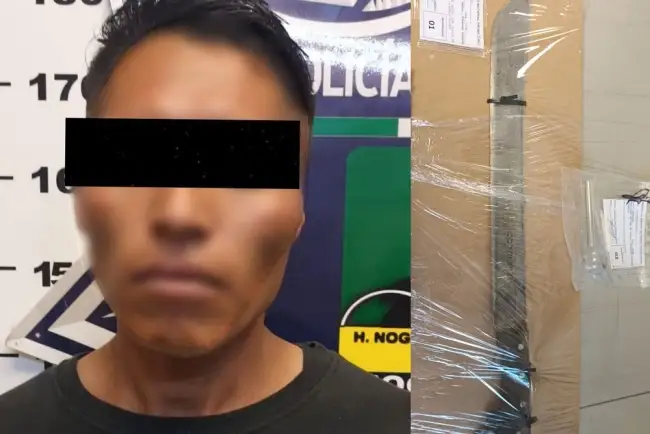 Detienen a persona con machete en mano