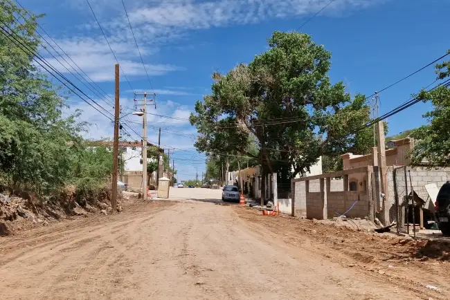 Avanza con éxito la pavimentación en concreto hidráulico de la calle Sierra Madre Occidental en Nogales, Sonora