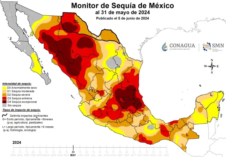 Es sur del estado el más afectado por la sequía