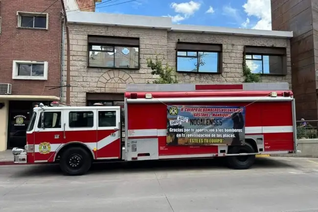 Estrena cuerpo de bomberos de Nogales nueva unidad