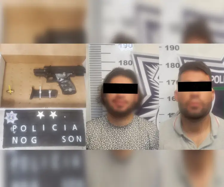 Arrestan a dos personas con arma de fuego