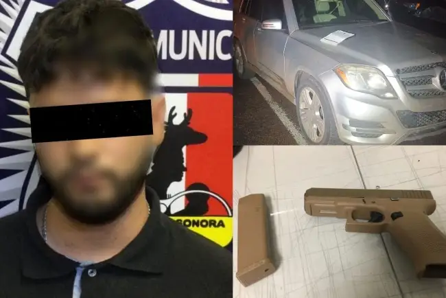 Joven conductor es detenido con vehículo robado y un arma