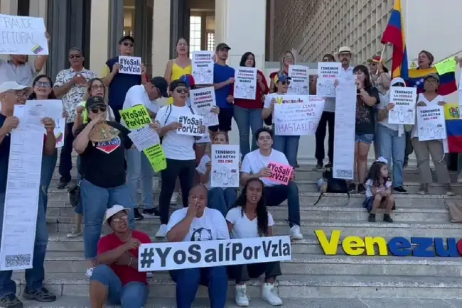 Comunidad venezolana de Hermosillo se suma a protestas contra reelección de Maduro