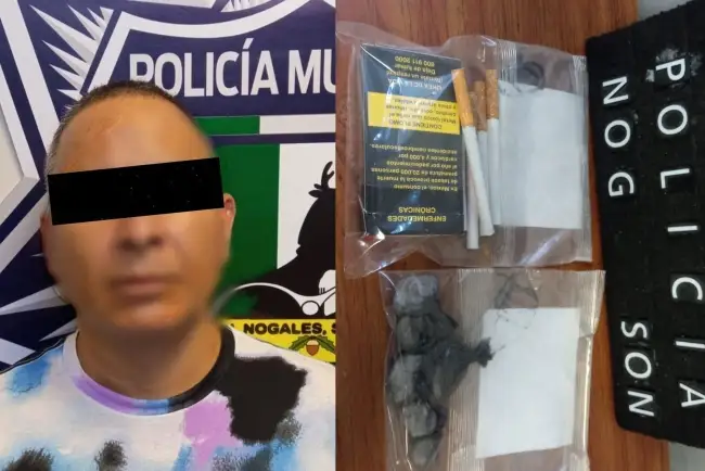 Detienen a hombre que comercializaba droga frente al Palacio Municipal