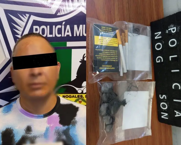 Detienen a hombre que comercializaba droga frente al Palacio Municipal