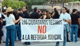 Protestan trabajadores de la Corte contra Reforma Judicial