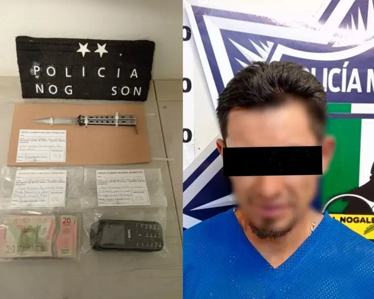 Detienen a sujeto por escandaloso y resultó ladrón