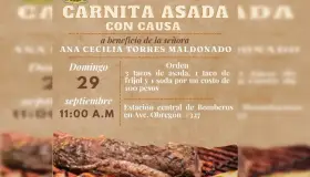 Harán carne asada en apoyo de mamá de bombero
