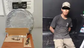 Detienen a sujeto infraganti robando cableado