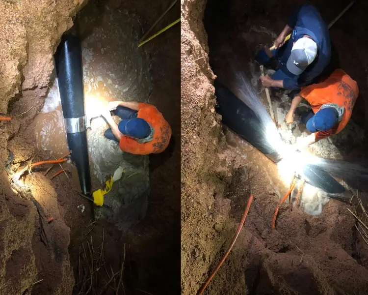 Tomas clandestinas afectaron tubería de Pueblitos