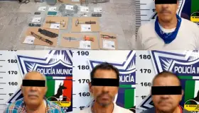 Detienen a 4 por allanamiento en predio