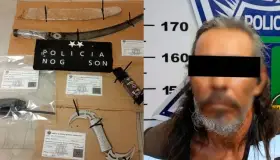 Encuentran machete y cuchillo a ciclista; fue detenido por las autoridades