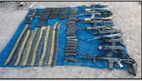 Asegura la Sedena armamento y vehículos en Santa Ana