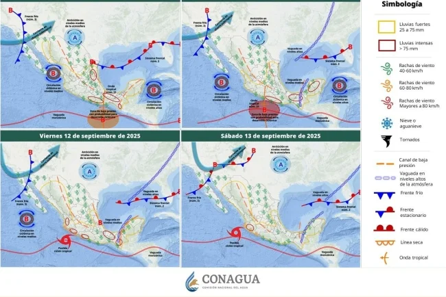 Alertan por posibles lluvias en la entidad