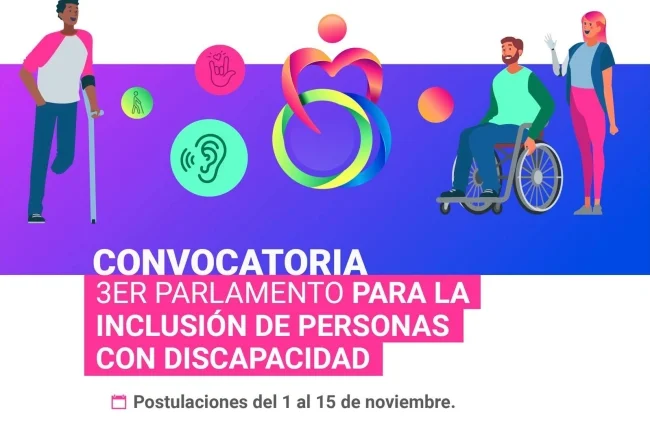 Cierra este sábado convocatoria para el Tercer Parlamento de Inclusión de Personas con Discapacidad