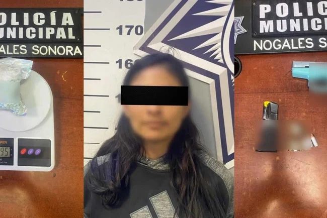 Paseaba mujer armada con más de 700 dosis de droga en auto deportivo