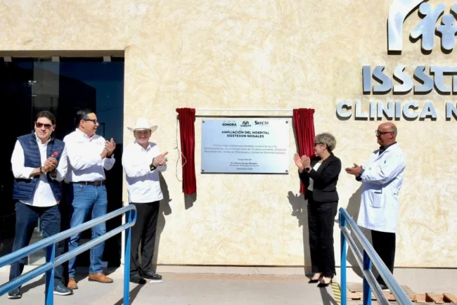 Inauguran ampliación de hospital del Isssteson en Nogales