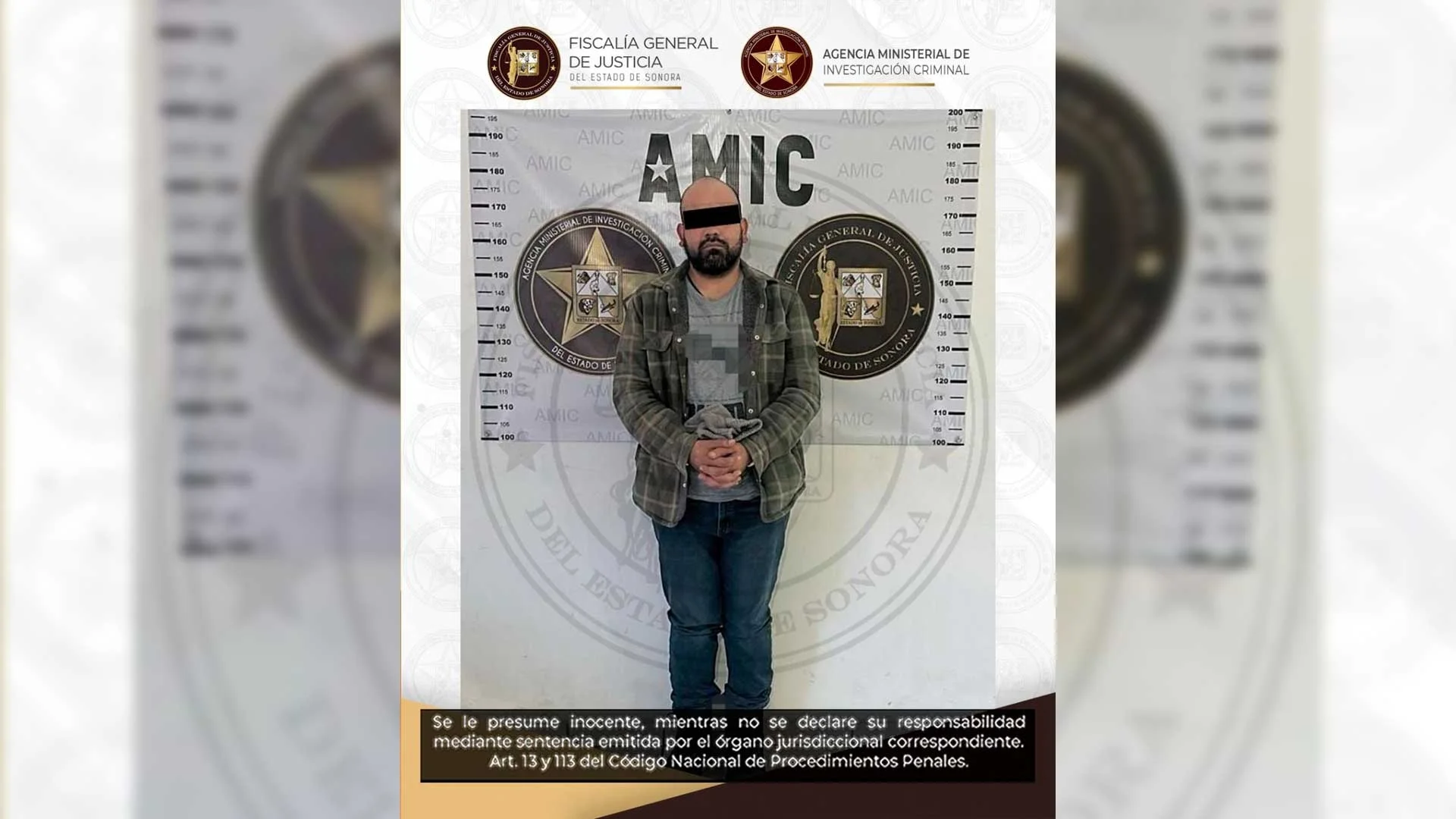 Detienen en Sonora a sujeto con orden vigente por robo bancario en Chiapas