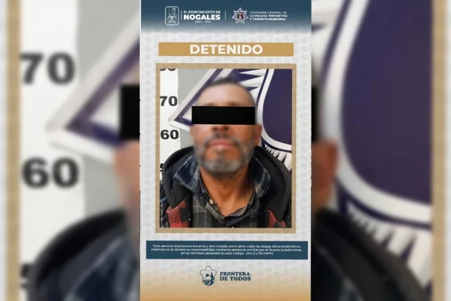 Policía arresta a sujeto encontrado dentro de domicilio ajeno en Nogales