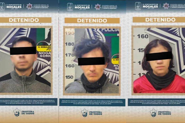 Policía frustra dos robos a casa habitación en Nogales; hay detenidos y objetos recuperados