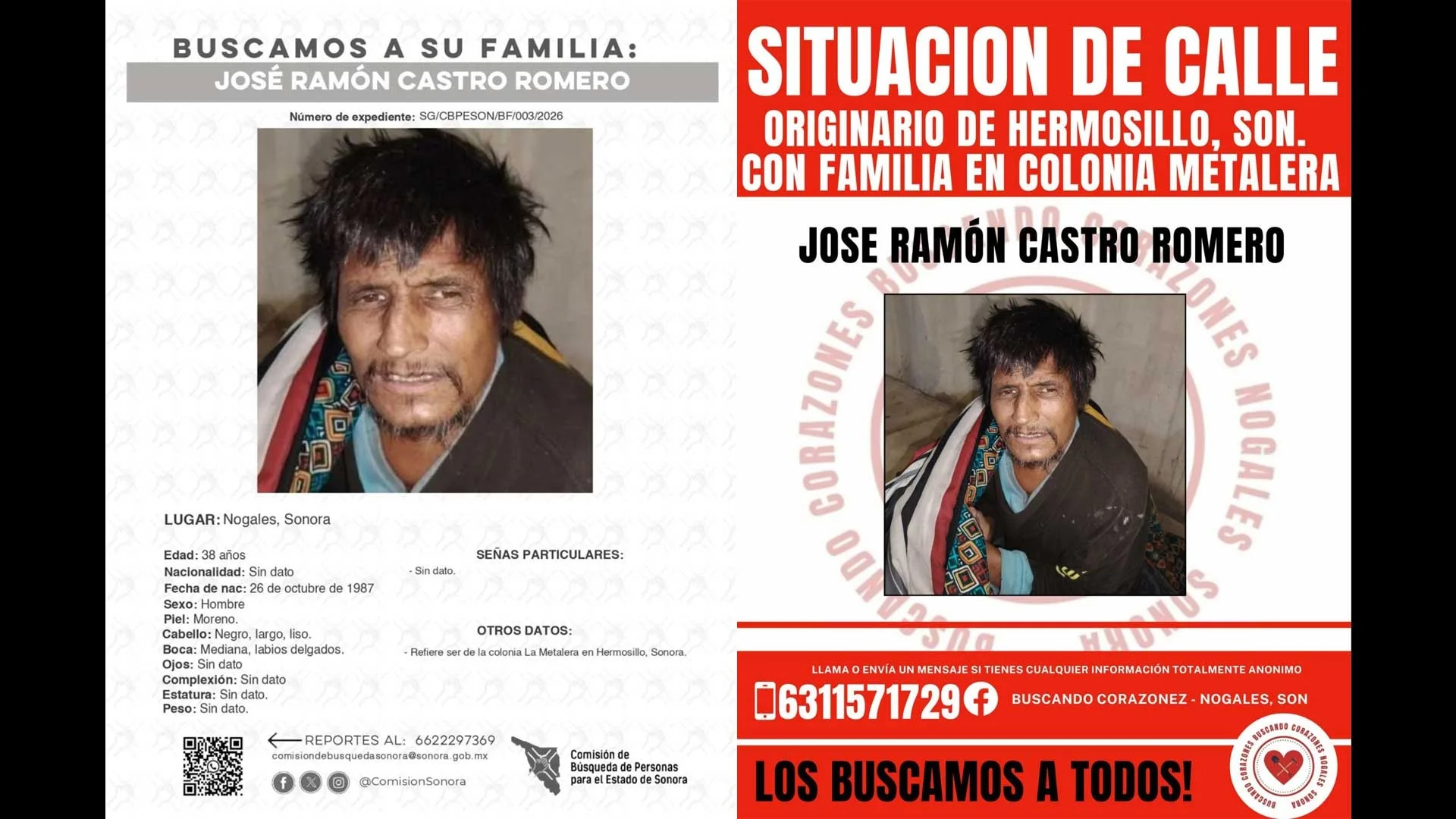 De Nogales a Hermosillo: reencuentro familiar tras vivir en la calle