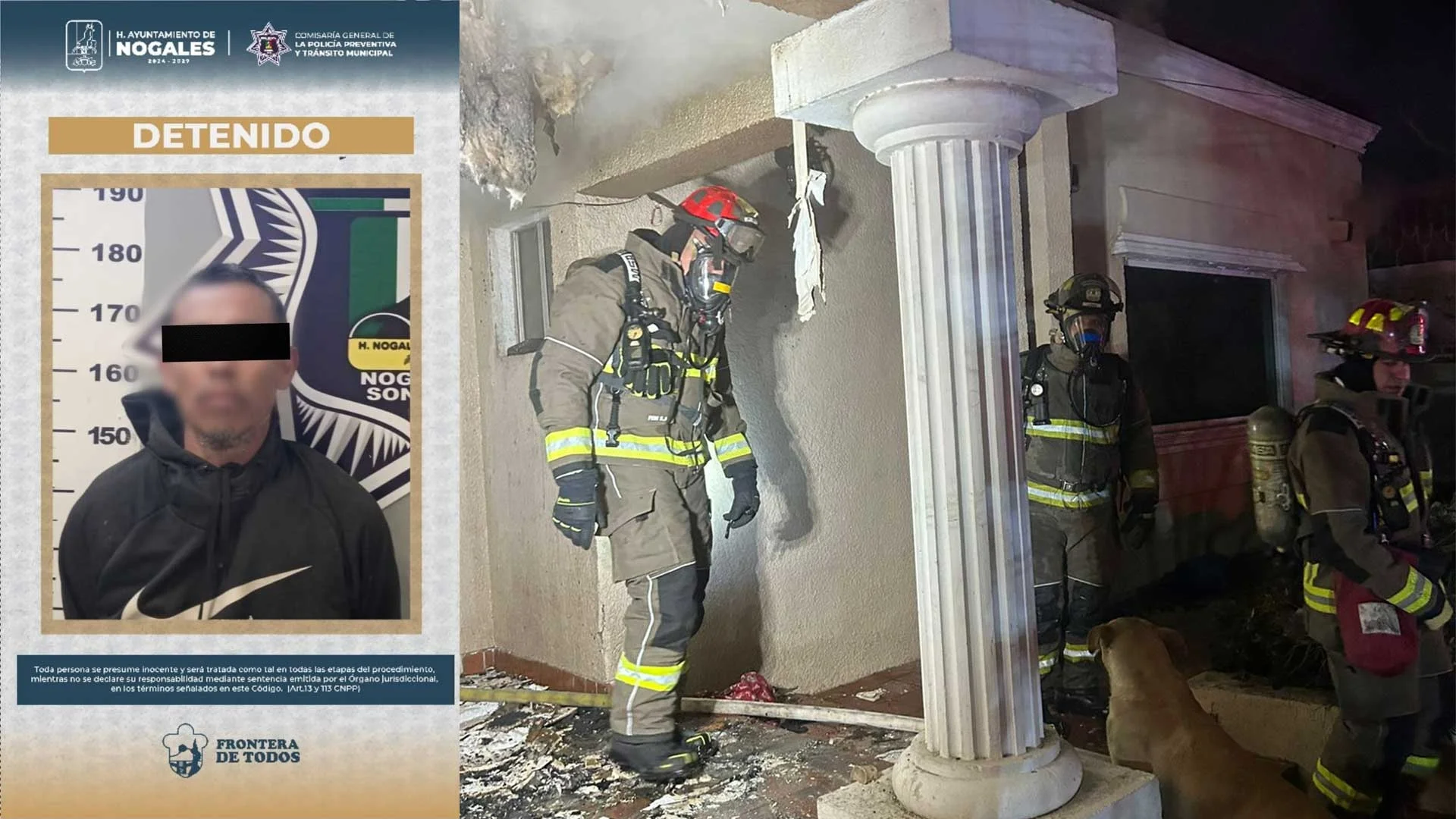 Incendio en casa habitación deja a un detenido en la colonia Kennedy