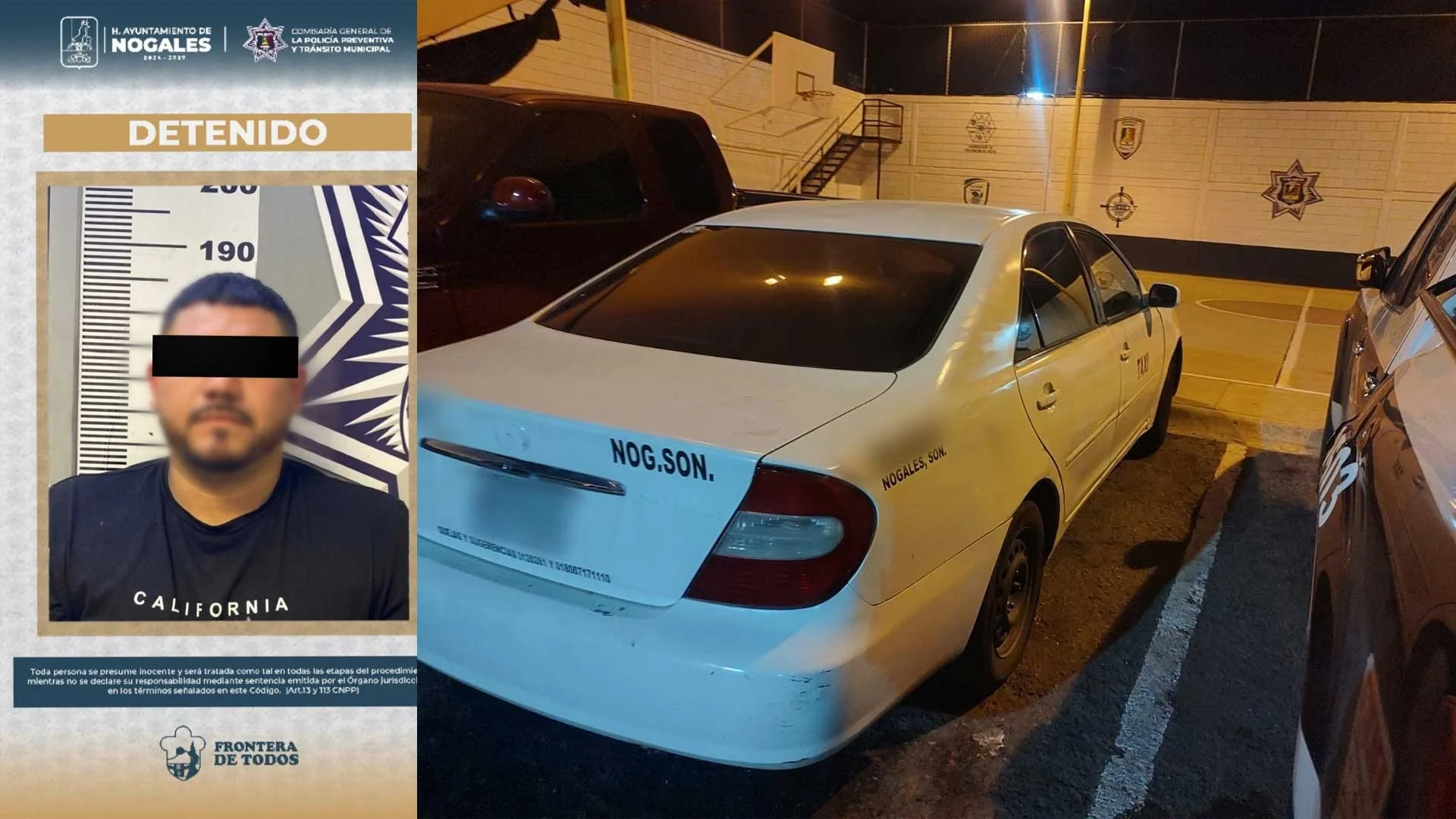 Arco carretero detecta auto robado y provoca detención en Nogales