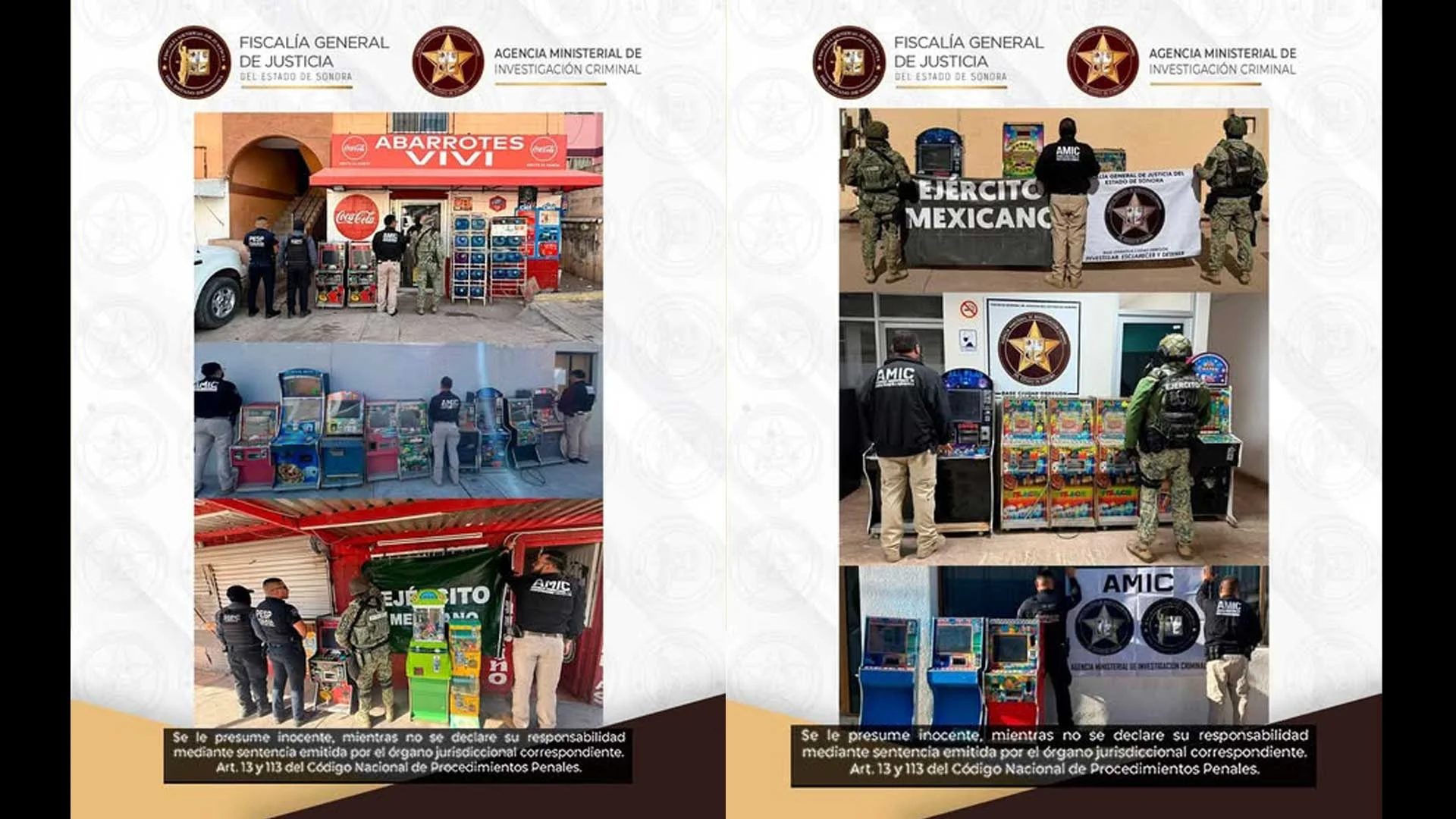 Aseguran 33 máquinas tragamonedas ilegales en cinco municipios de Sonora