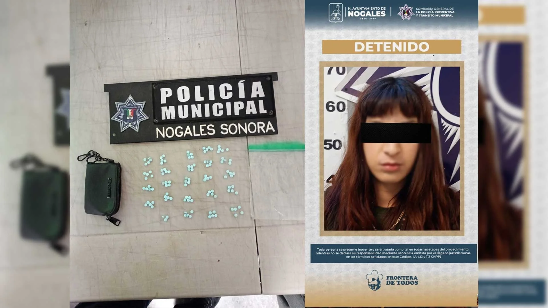 Asegura Policía Municipal presunto fentanilo tras persecución en vía pública