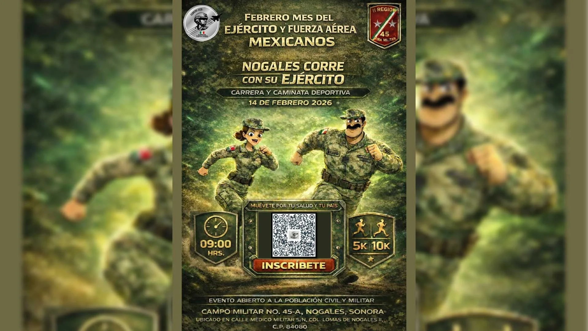 Ejército Mexicano abre sus puertas a la comunidad con jornada deportiva en Nogales