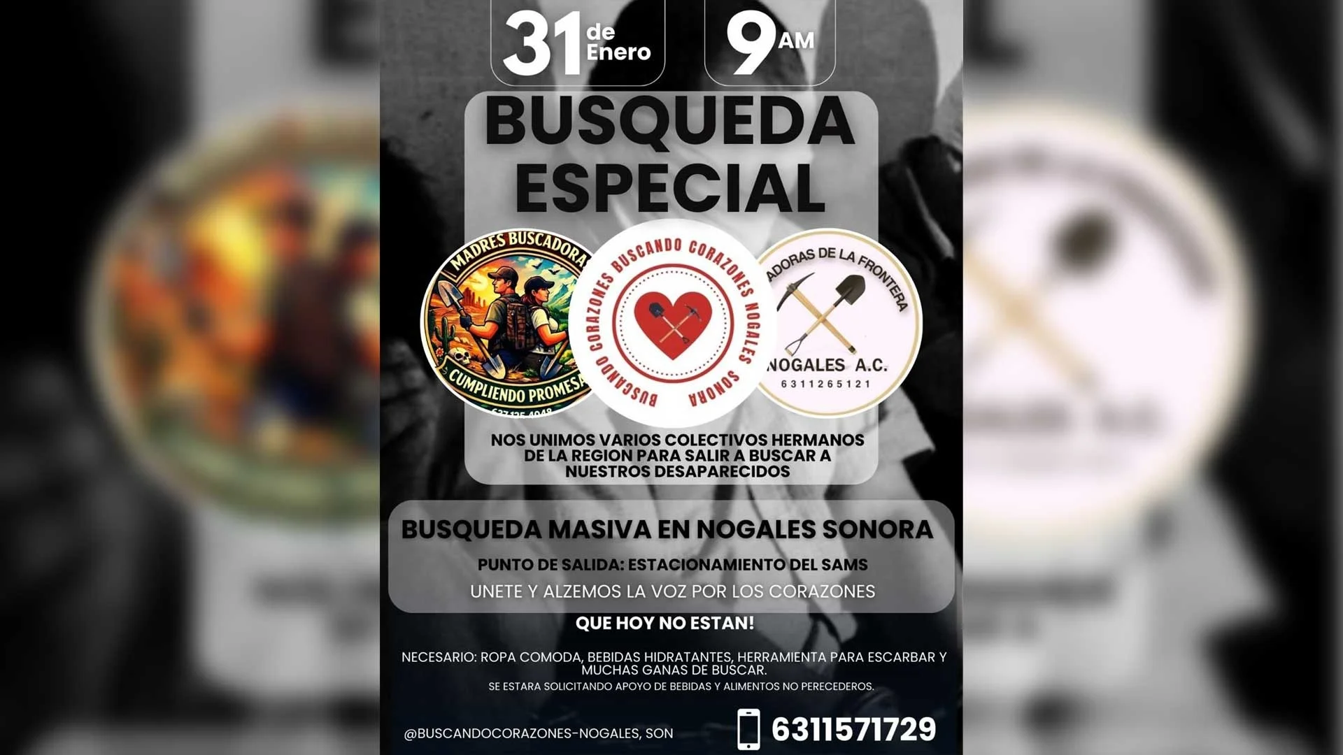 “Es momento de alzar la voz”: convocan a búsqueda masiva de personas desaparecidas en Nogales