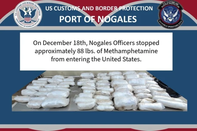 Golpe al narcotráfico: aseguran fentanilo y metanfetamina en Nogales, Arizona