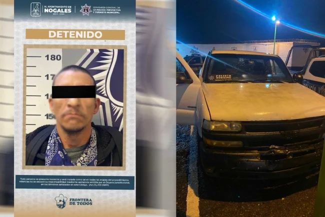 Huye de la policía y es capturado con vehículo robado