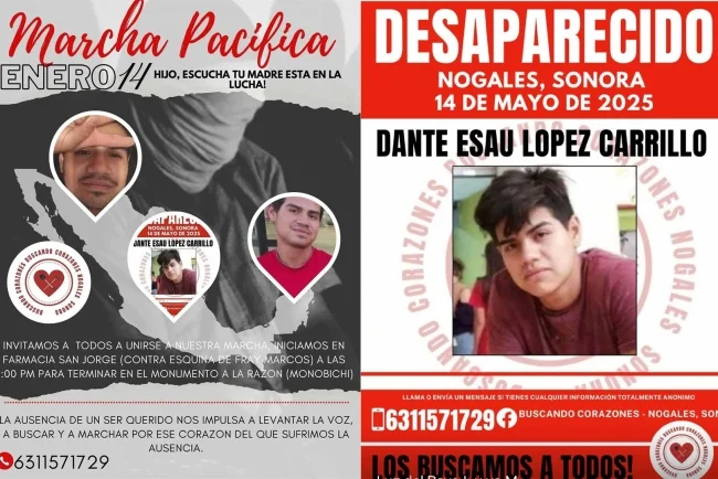 Marcharán en Nogales para exigir la aparición de Dante Esaú López