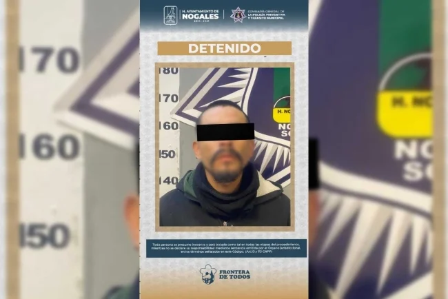 Detienen a sujeto por asalto armado contra adolescente en Nogales