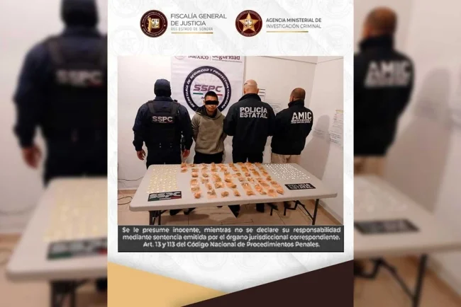 Operativo interinstitucional deja detenido con droga en el centro de Nogales