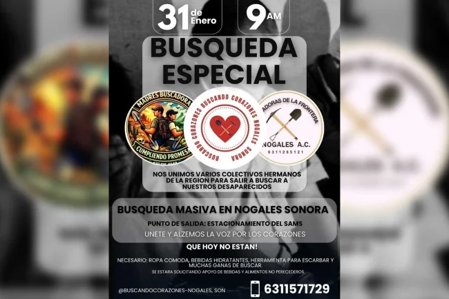 “Es momento de alzar la voz”: convocan a búsqueda masiva de personas desaparecidas en Nogales
