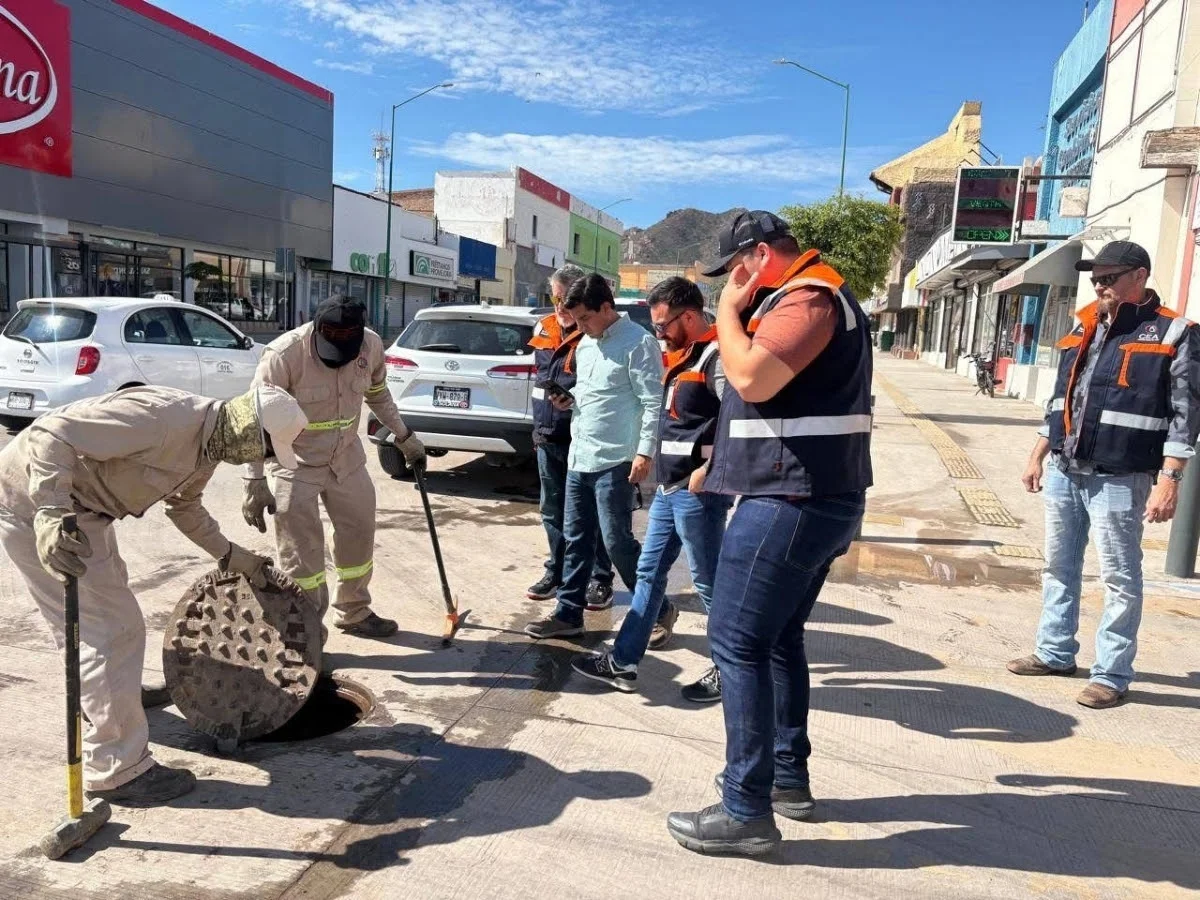 Refuerzan infraestructura sanitaria en Guaymas con reparación y monitoreo de drenaje