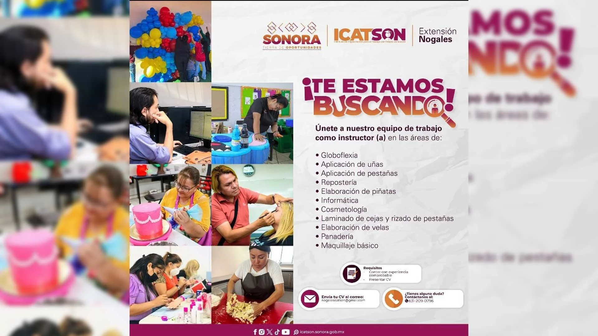 Abre ICATSON oportunidades para profesionales interesados en impartir cursos técnicos