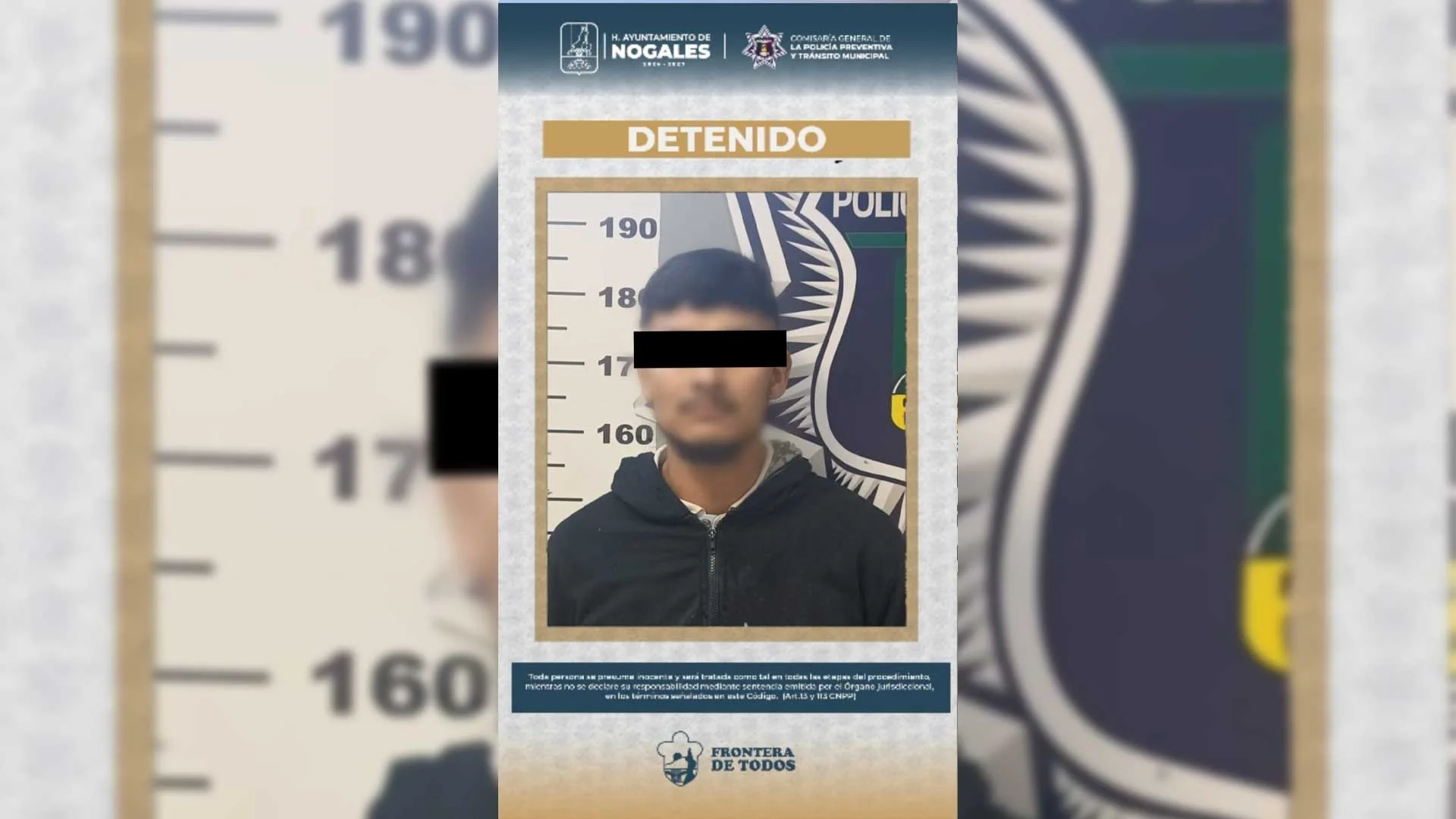 Detienen a prófugo por robo durante recorrido preventivo en Nogales