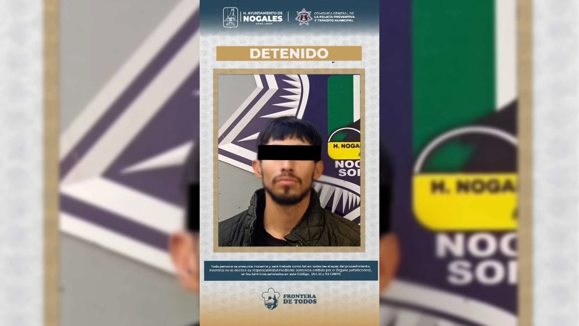 Arrestan a sujeto buscado por la justicia tras falta administrativa en vía pública