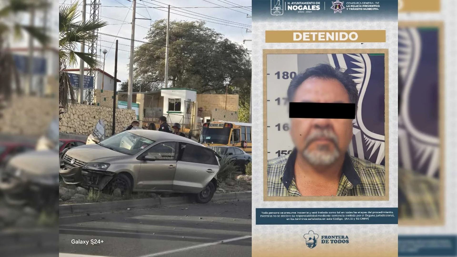 Detienen a conductor tras accidente con heridos en Nogales