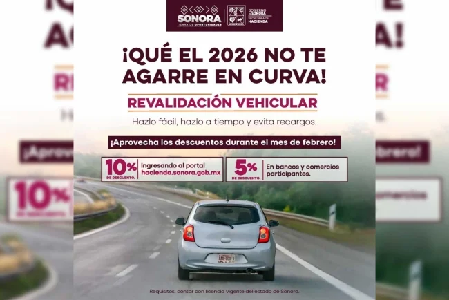 Continúan incentivos para la revalidación vehicular 2026 en Sonora