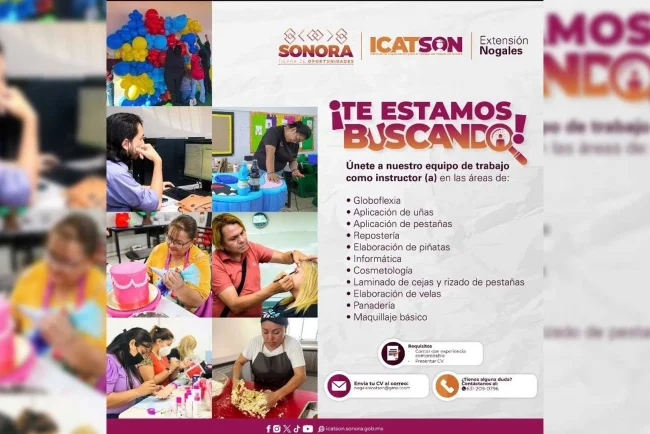 Abre ICATSON oportunidades para profesionales interesados en impartir cursos técnicos