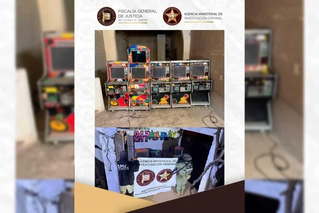 Cateos interinstitucionales derivan en decomiso de tragamonedas en la frontera