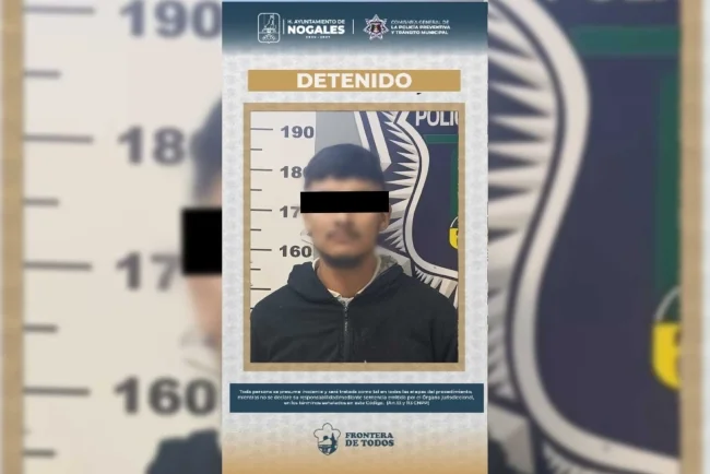 Detienen a prófugo por robo durante recorrido preventivo en Nogales